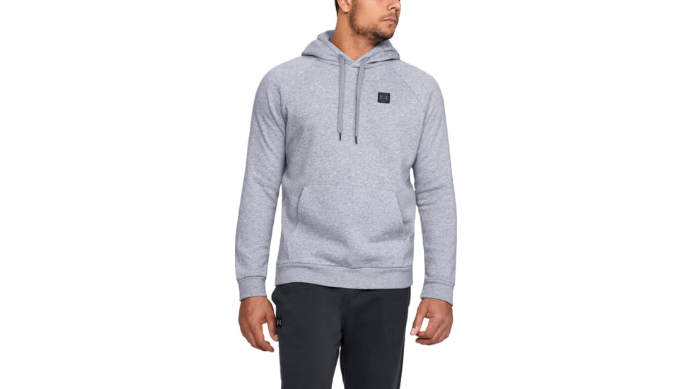 Under Armour UA Rival Fleece Hoody - Mens, Steel Light Heather, Small, 1320736036SM