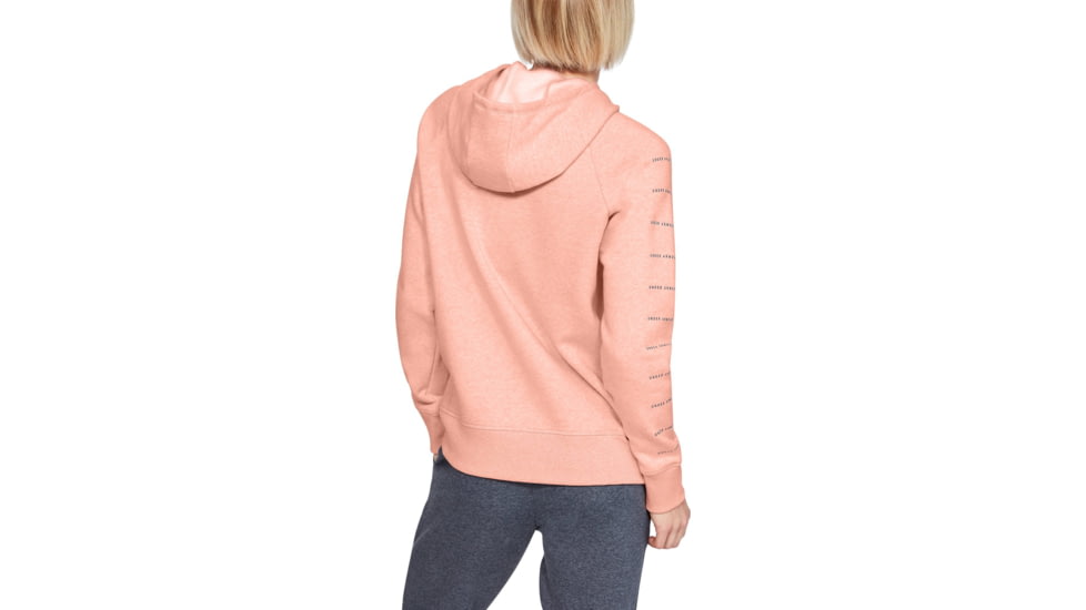 Under Armour UA Rival Fleece Sportstyle LC Sleeve Graphic Hoodie - Womens, Calla, Small, 1348559689SM