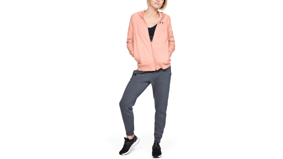 Under Armour UA Rival Fleece Sportstyle LC Sleeve Graphic Hoodie - Womens, Calla, Small, 1348559689SM