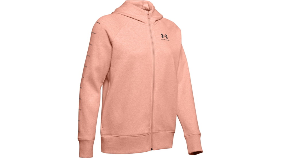 Under Armour UA Rival Fleece Sportstyle LC Sleeve Graphic Hoodie - Womens, Calla, Small, 1348559689SM