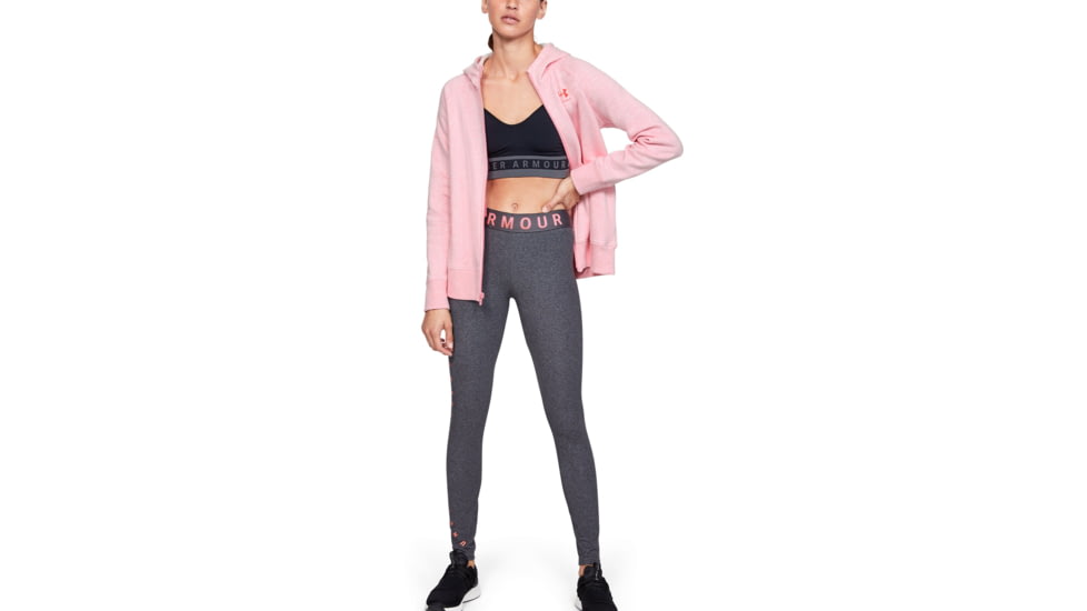 Under Armour UA Rival Fleece Sportstyle LC Sleeve Graphic Hoodie - Womens, Lipstick, 2X-Large, 13485596912X