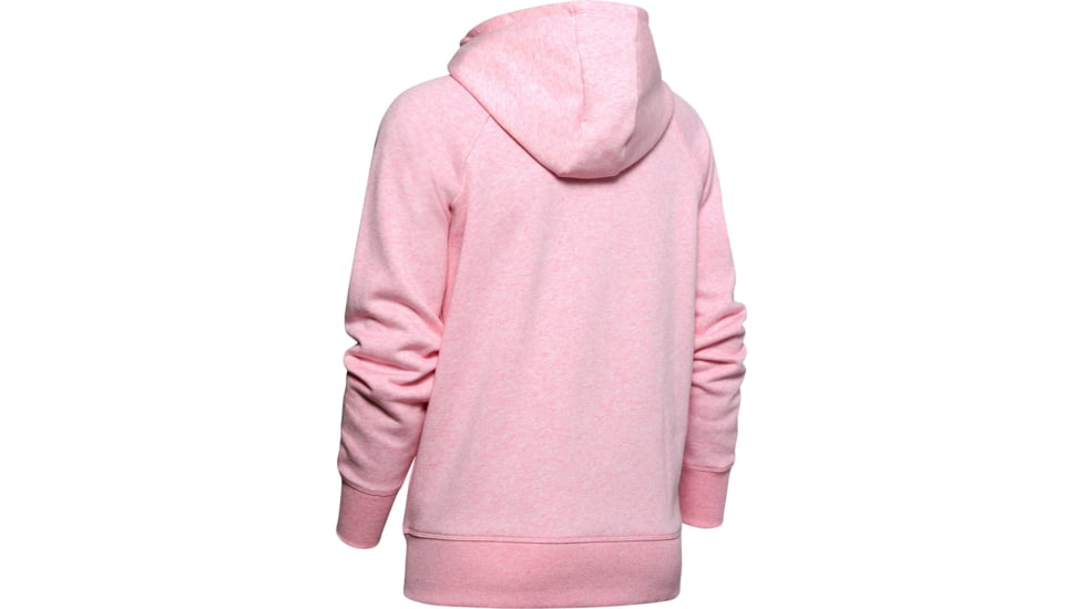 Under Armour UA Rival Fleece Sportstyle LC Sleeve Graphic Hoodie - Womens, Lipstick, 2X-Large, 13485596912X