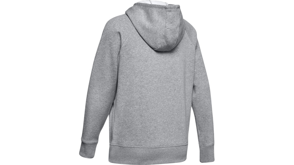 Under Armour UA Rival Fleece Sportstyle LC Sleeve Graphic Hoodie - Womens, Steel Medium Heather, Small, 1348559035SM