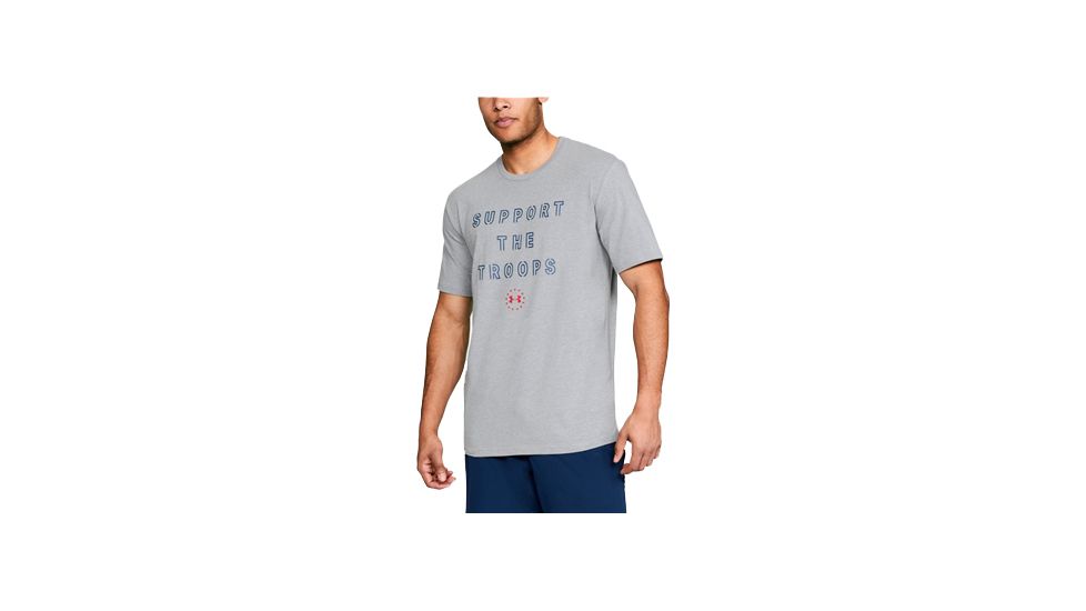 Under Armour Ua Support The Troops T, Steel Light Heather - 1305188035XXL