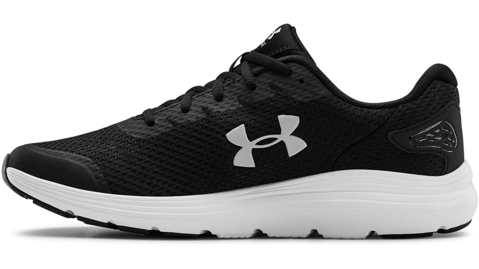 Under Armour UA Surge 2 Running Shoe - Mens, Black/White, 10, 302259500110