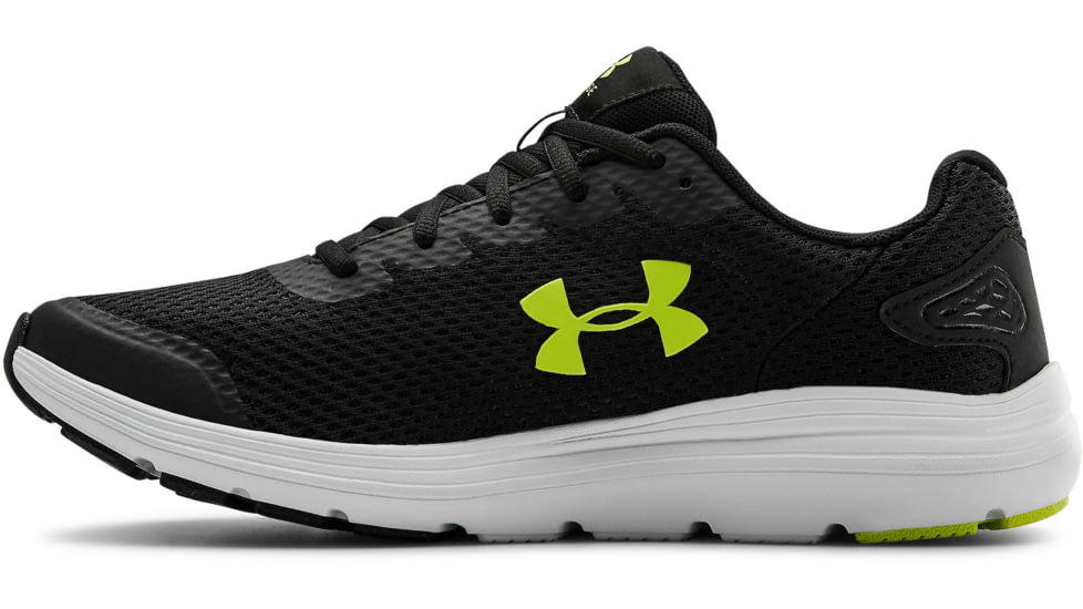 Under Armour UA Surge 2 Running Shoe - Mens, Black/Yellow, 10.5, 302259500310.5
