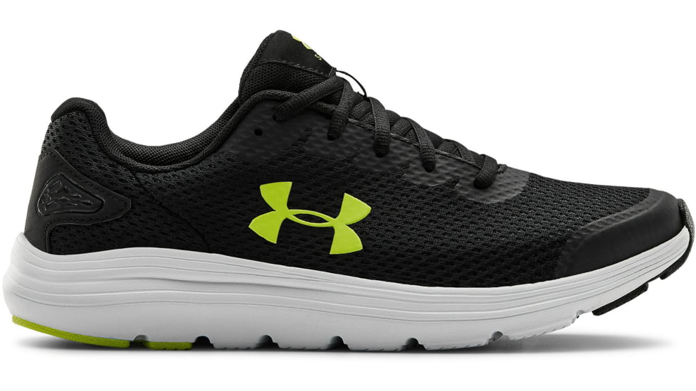 Under Armour UA Surge 2 Running Shoe - Mens, Black/Yellow, 10.5, 302259500310.5