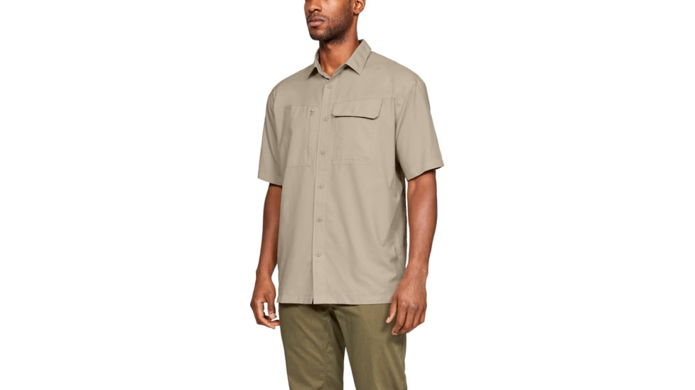 Under Armour UA Tac Hunter Short Sleeve Shirt - Mens, Desert Sand, Large, 1327453290LG
