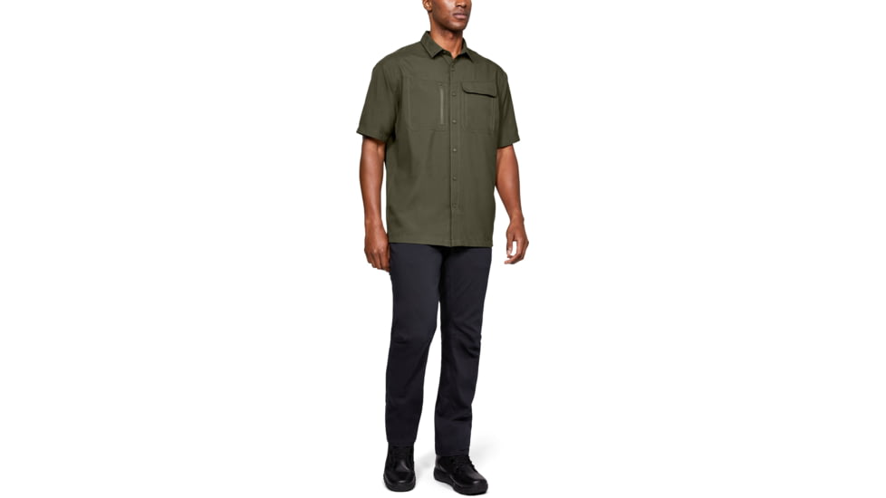 Under Armour UA Tac Hunter Short Sleeve Shirt - Mens, Marine OD Green, Large, 1327453390LG