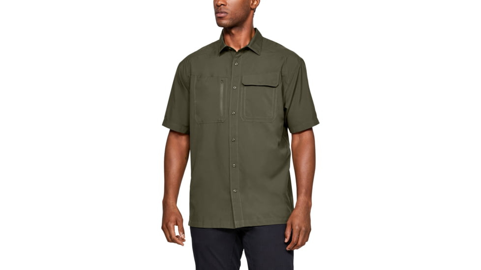 Under Armour UA Tac Hunter Short Sleeve Shirt - Mens, Marine OD Green, Large, 1327453390LG