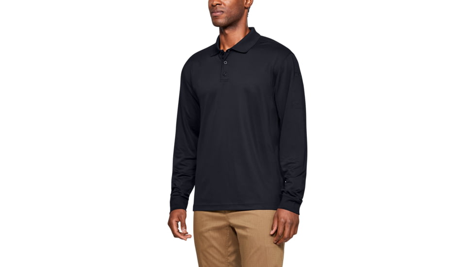 Under Armour UA Tactical Performance Long Sleeve Polo - Mens, 2XL, Black, 12796370012X