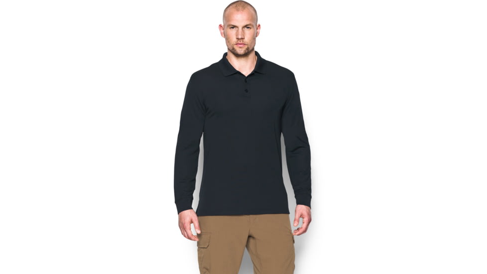 Under Armour UA Tactical Performance Long Sleeve Polo - Mens, Small, Dark Navy, 1279637465SM