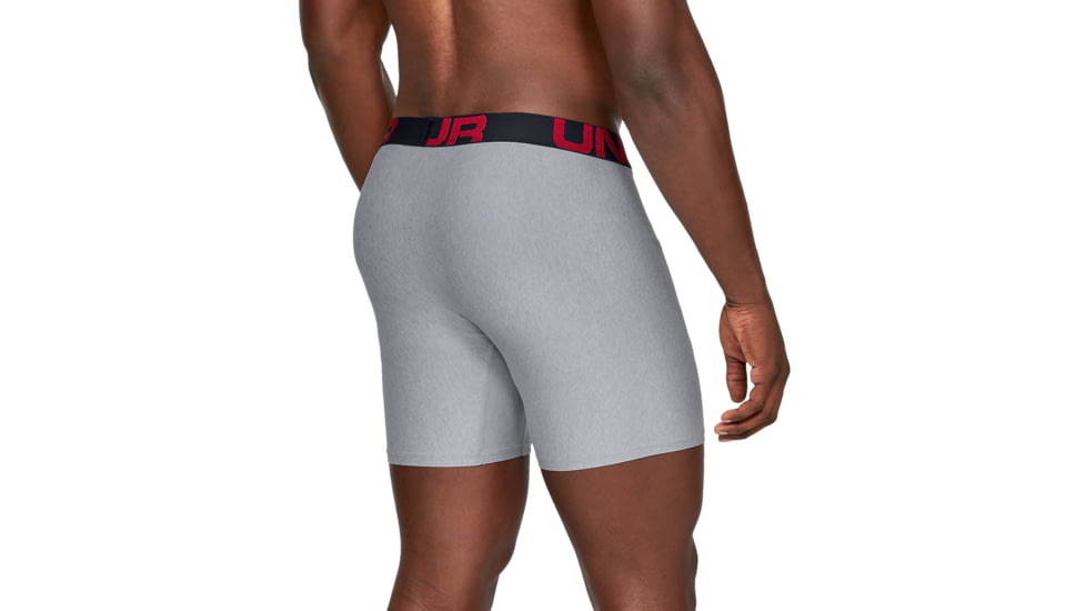 Under Armour UA Tech Boxerjock 6in 2-Pack - Mens, Black/Black, Small, 1327415011SM