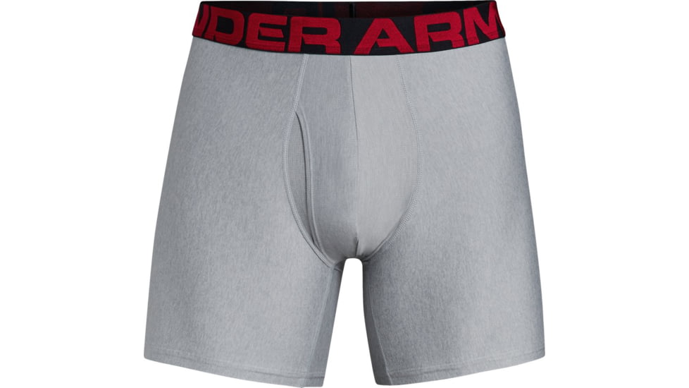 Under Armour UA Tech Boxerjock 6in 2-Pack - Mens, Black/Black, Small, 1327415011SM