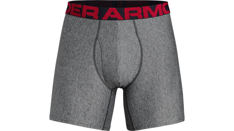 Under Armour UA Tech Boxerjock 6in 2-Pack - Mens, Black/Black, Small, 1327415011SM