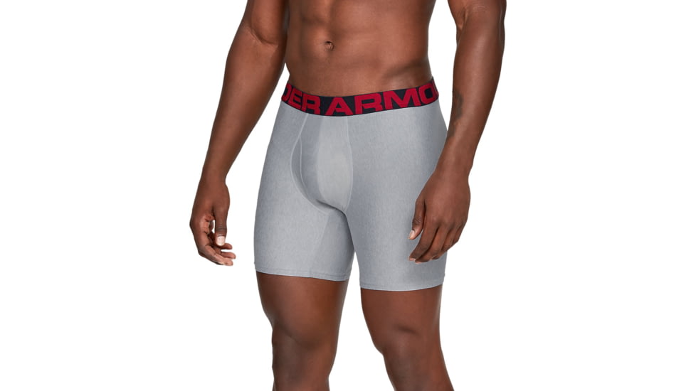 Under Armour UA Tech Boxerjock 6in 2-Pack - Mens, Black/Black, Small, 1327415011SM