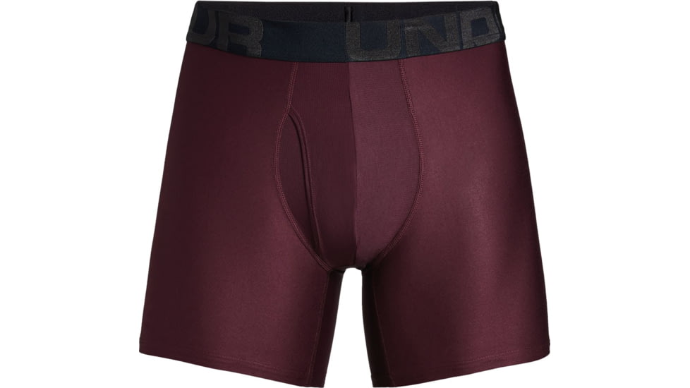 Under Armour UA Tech Boxerjock 6in 2-Pack - Mens, Dark Maroon, X-Large, 1327415601XL