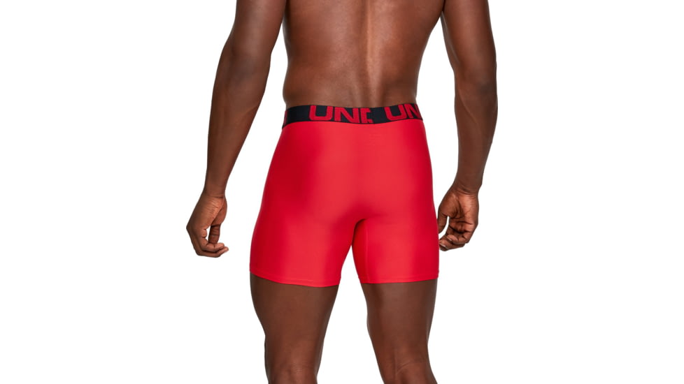 Under Armour UA Tech Boxerjock 6in 2-Pack - Mens, Red, 2X-Large, 13274156002X