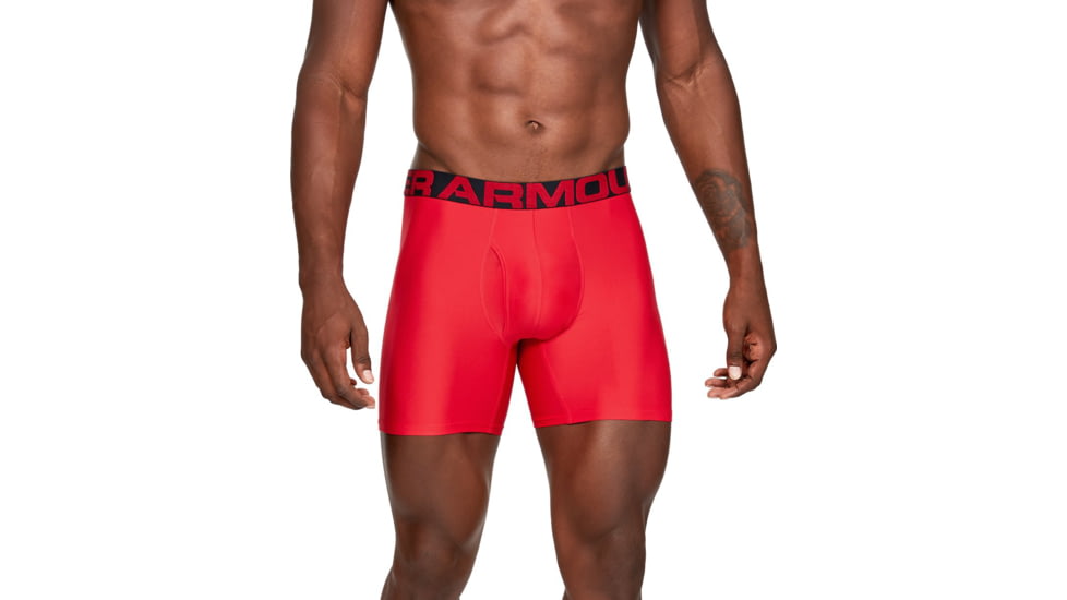 Under Armour UA Tech Boxerjock 6in 2-Pack - Mens, Red, 2X-Large, 13274156002X