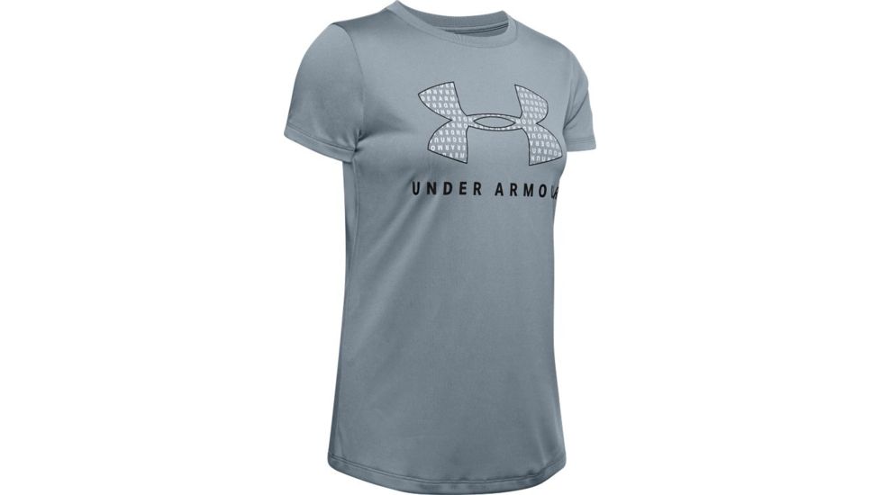 Under Armour UA Tech Logo Graphic T-Shirt - Womens, Large, Hushed Turquoise, 1351963396LG