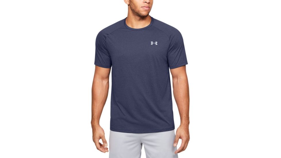 Under Armour UA Tech Short Sleeve Shirt - Mens, Extra Large, Blue Ink, 1345317497XL