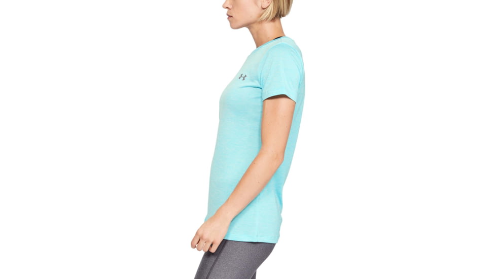Under Armour UA Tech Twist Short Sleeve Shirt - Womens, Blue Haze, Small, 1277206426SM