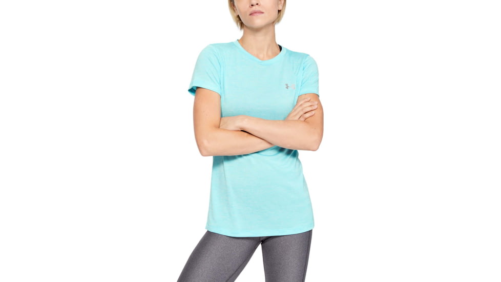 Under Armour UA Tech Twist Short Sleeve Shirt - Womens, Blue Haze, Small, 1277206426SM