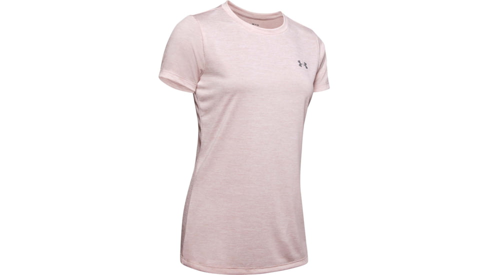 Under Armour UA Tech Twist Short Sleeve Shirt - Womens, French Gray, X-Large, 1277206080XL
