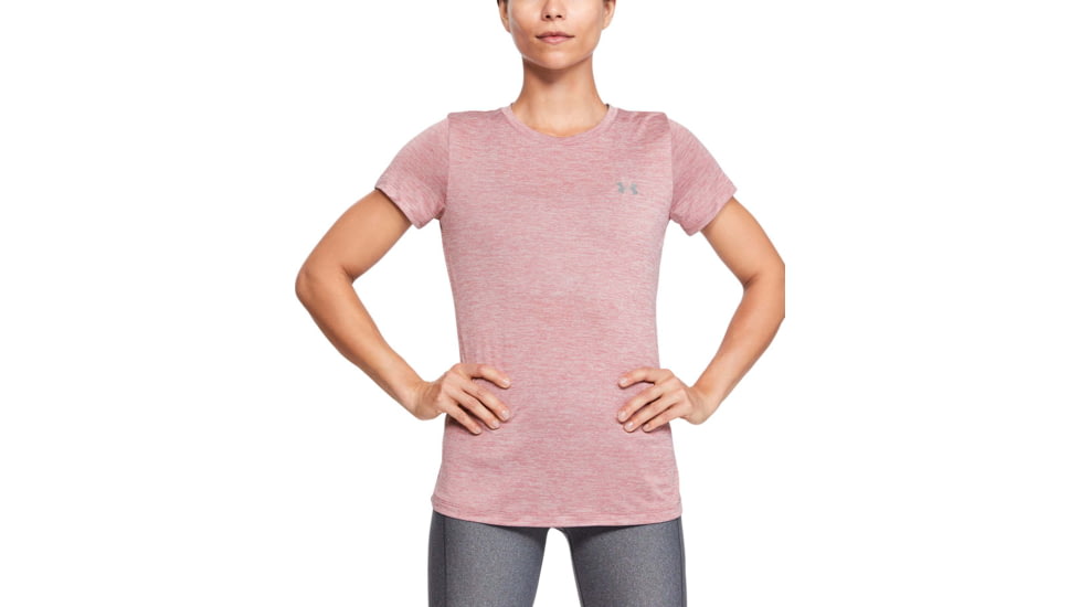 Under Armour UA Tech Twist Short Sleeve Shirt - Womens, Hushed Pink, 2X-Large, 12772066622X
