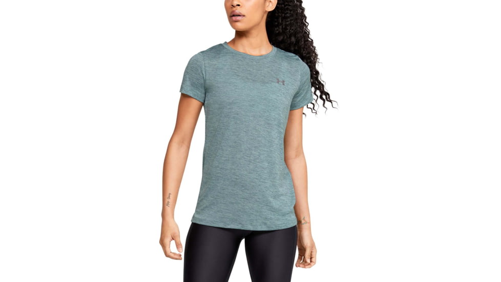 Under Armour UA Tech Twist Short Sleeve Shirt - Womens, Hushed Turquoise, Large, 1277206396LG