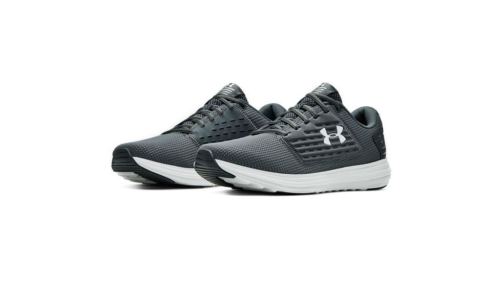 Under Armour UA Surge SE Road Running Shoe - Mens, Pitch Gray/Onyx White/Khaki Base, 10, 3021231-103-10