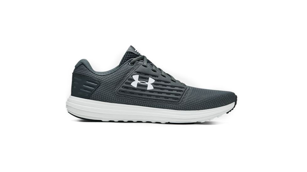 Under Armour UA Surge SE Road Running Shoe - Mens, Pitch Gray/Onyx White/Khaki Base, 9, 3021231-103-9