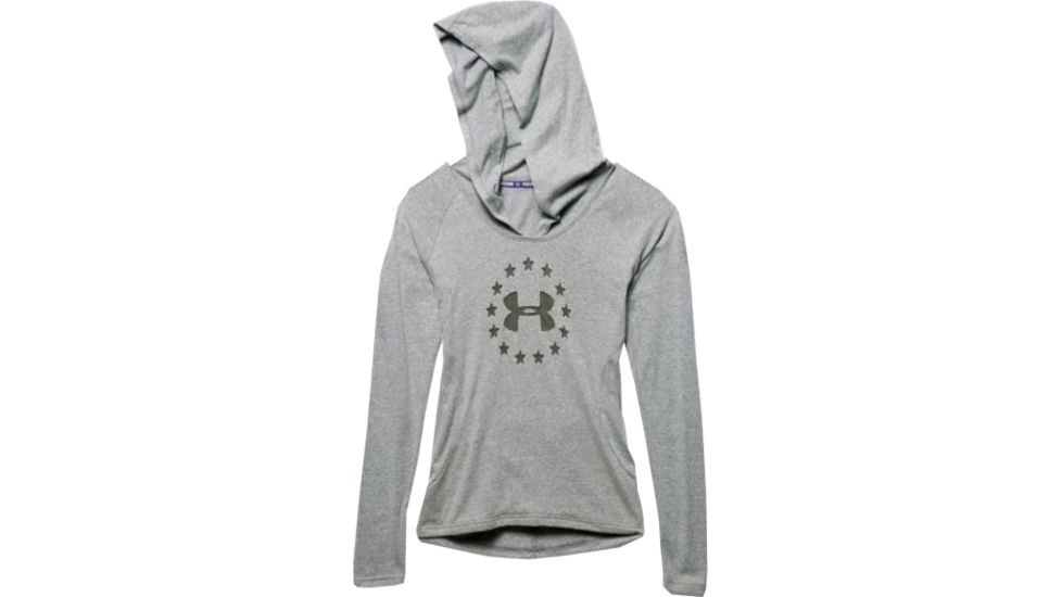 Under Armour Womens Freedom Triblend Hoody,Carbon Heather,Large 1255068091LG