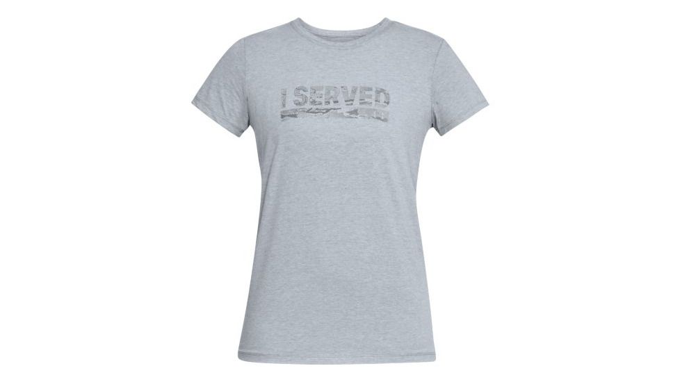 Under Armour Womens I Served T 2.0, Steel Light Heather - 1300399035LG