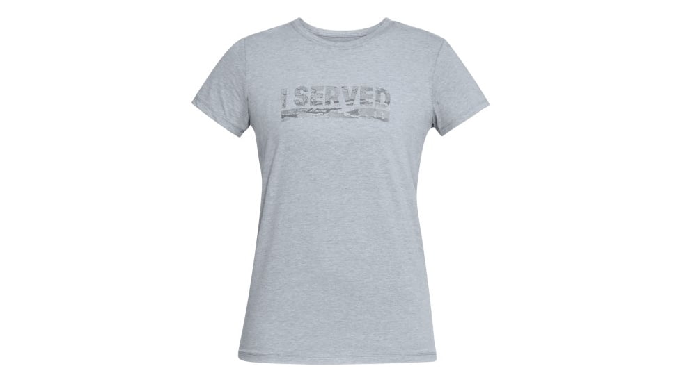 Under Armour Womens I Served T 2.0, Steel Light Heather - 1300399035XS