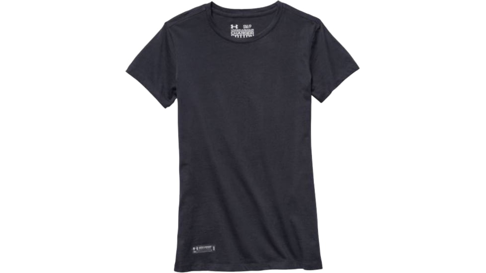 Under Armour Womens Tactical Short Sleeve Charged Cotton T-Shirt,Black,XL 1235247001XL
