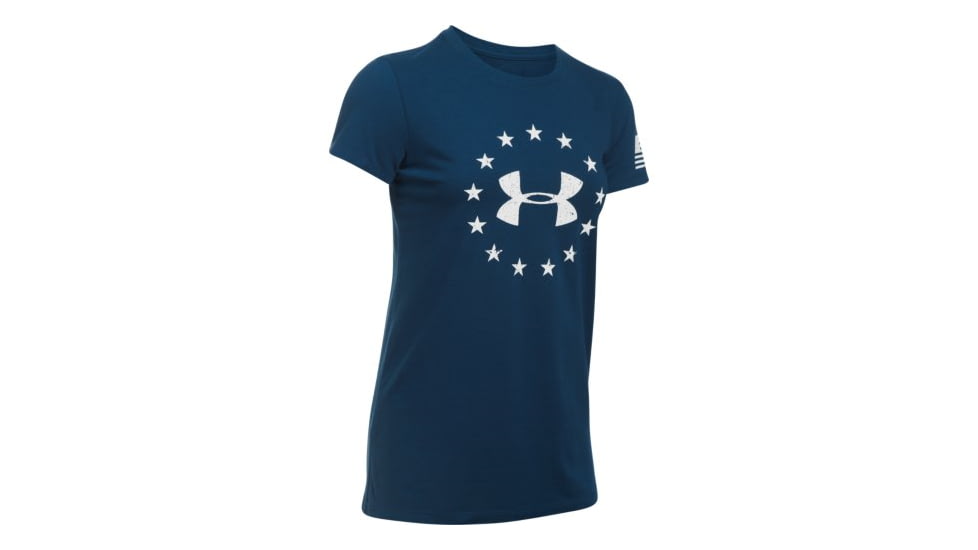 Under Armour Womens Ua Freedom Logo T, Blackout Navy - 1300367997MD