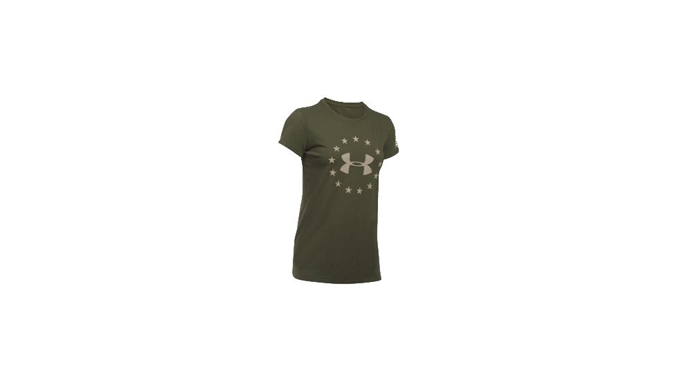 Under Armour Womens Ua Freedom Logo T, Marine Od Green - 1300367390SM