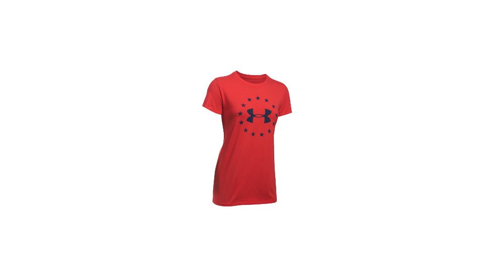 Under Armour Womens Ua Freedom Logo T, Red - 1300367600LG