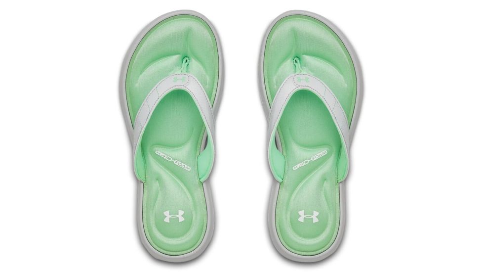 Under Armour UA Marbella VII Sandals - Women's, 10, White/Green, 302272310210
