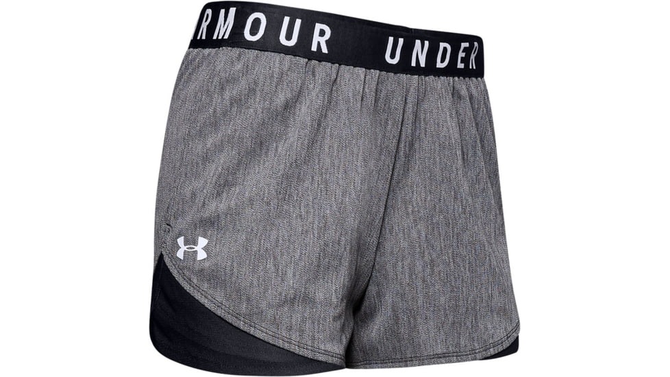 Under Armour Womens Ua Play Up Shorts 3.0 Twist, Black - 1349125001LG