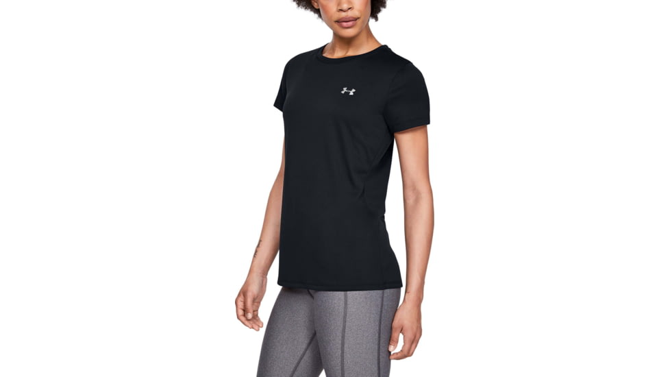 Under Armour Womens UA Tech T-Shirt - Womens, Black, Small, 1277207001SM