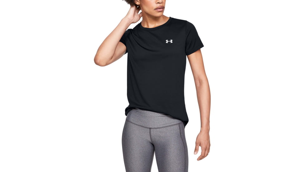 Under Armour Womens UA Tech T-Shirt - Womens, Black, Small, 1277207001SM