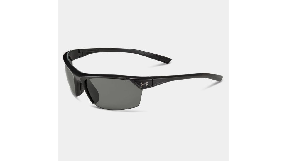 Under Armour Zone 2.0 Storm, Black w/Black Rubber,Gray Polarized Lens, U8630050-000008