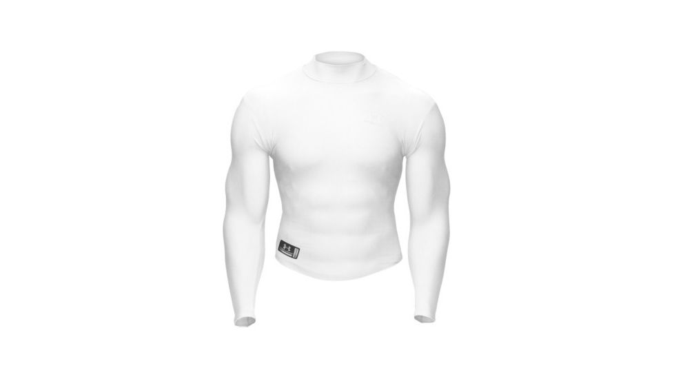 UnderArmour Men's ColdGear Tactical Mock - White Color 1005512-100