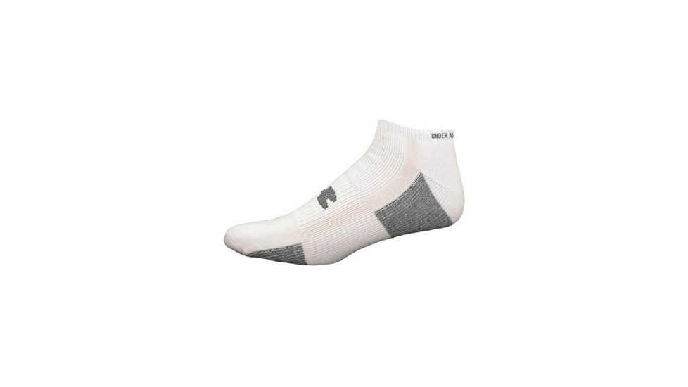 Under Armour Mens All Season Gear 4 Pack Lo Cut Socks, White, X-Large UA3271-WHT-XL