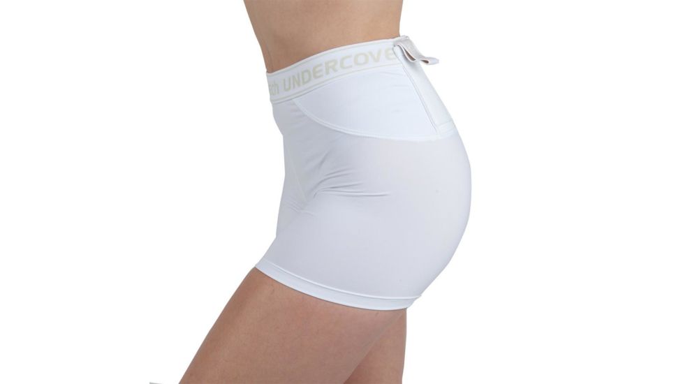 UnderTech Undercover UTUC Womens Concealment Short Shorts, White 4021-WHI-SM