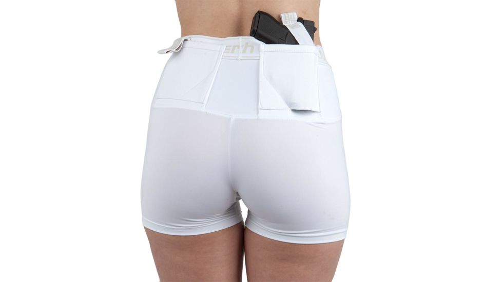 UnderTech Undercover UTUC Womens Concealment Short Shorts, White 4021-WHI-SM