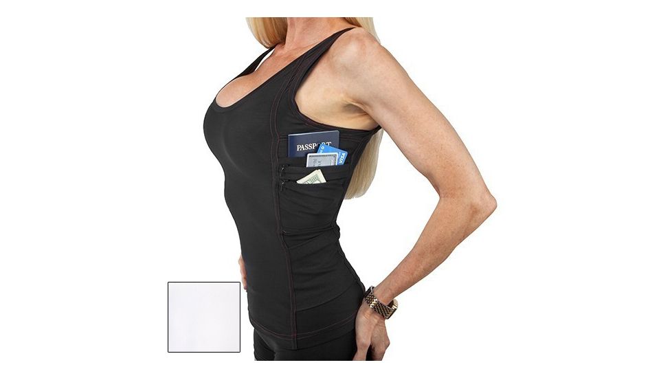 UnderTech Undercover Womens Travel Safe Tank Top,White,L TS0801WH-L