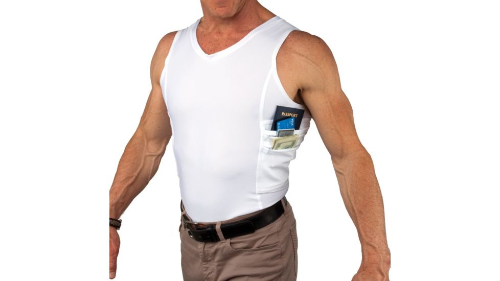 UnderTech Undercover Mens Travel Safe Tank Top,White,2XL TS0823WH-2X